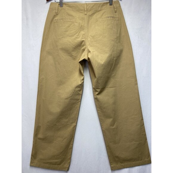 J.Crew High-Rise Wide Leg Khaki Chino Pants Women Size 29 Beige Flat Front New - Picture 16 of 16
